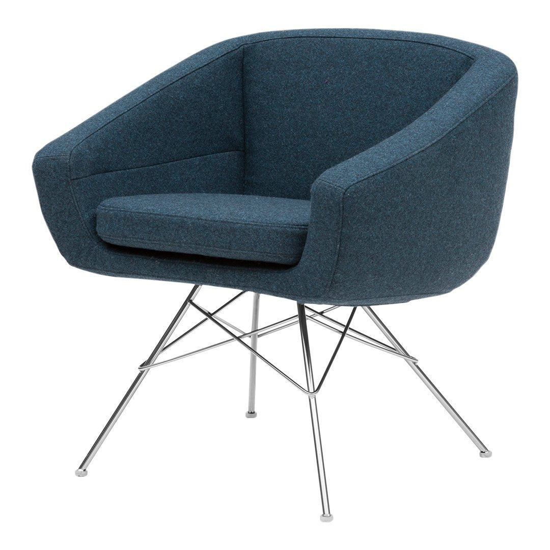 Aiko Modern Lounge Chair - Mid Century Accent Chair with Wooden Legs for Living Room, Bedroom & Office - Comfortable Reading Chair for Relaxing & Napping