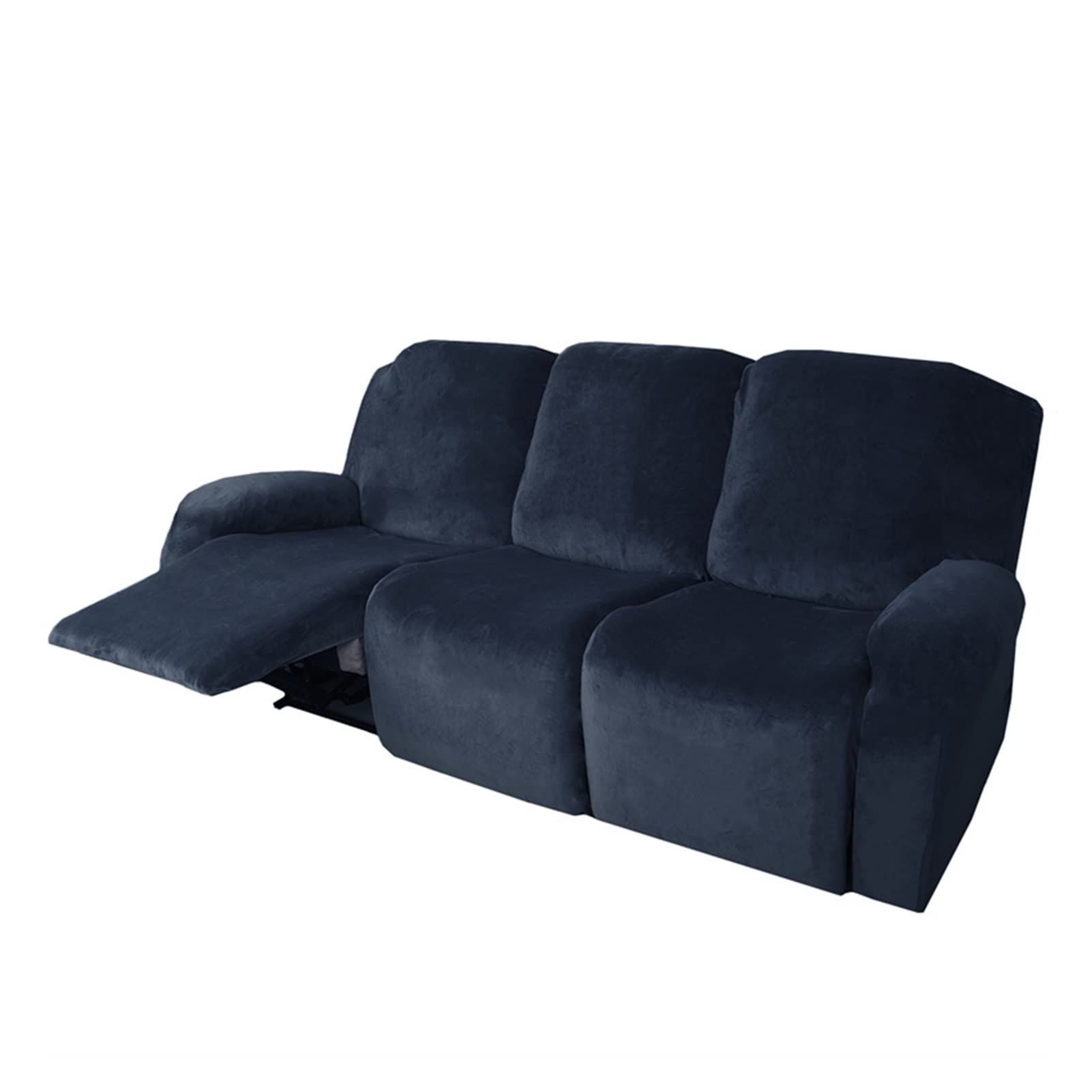 3 Seater Recliner Sofa Cover - Stretchable Velvet Slipcover with Elastic Edges for Massage Chairs, Loungers & Armchairs | Spandex Fabric, Easy Fit (Color: A3) - Perfect for Living Room, Home Theater & Relaxation Spaces