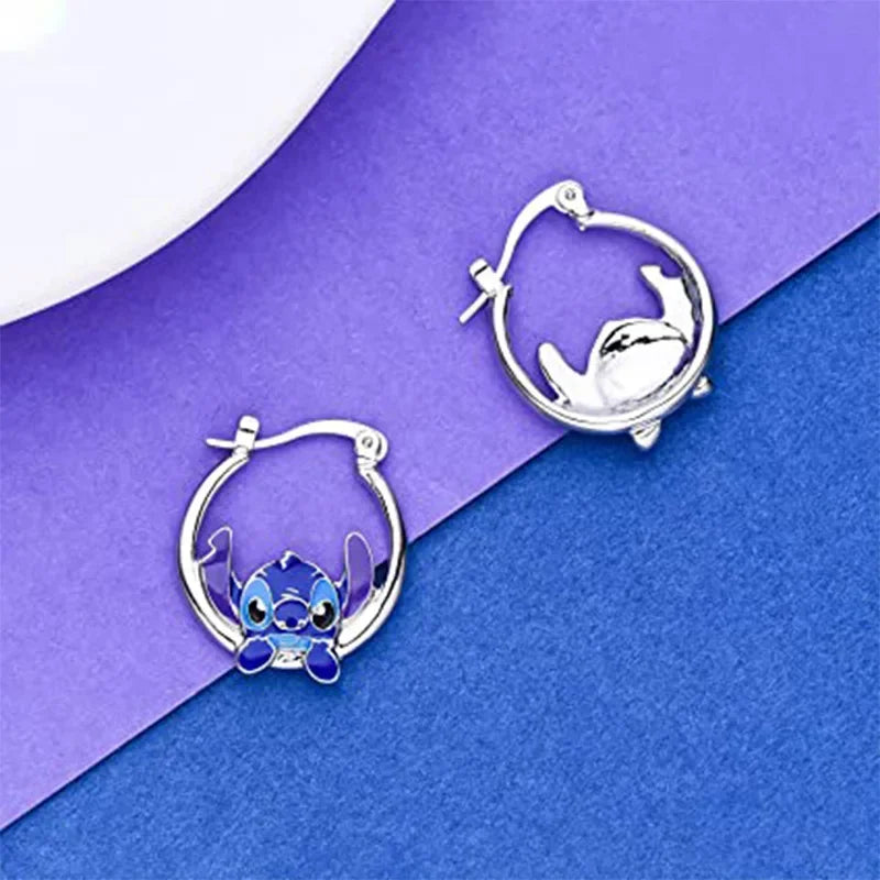 Disney Lilo & Stitch Cartoon Stud Earrings for Girls - Perfect for Cosplay, Gifts, and Everyday Fashion Accessories