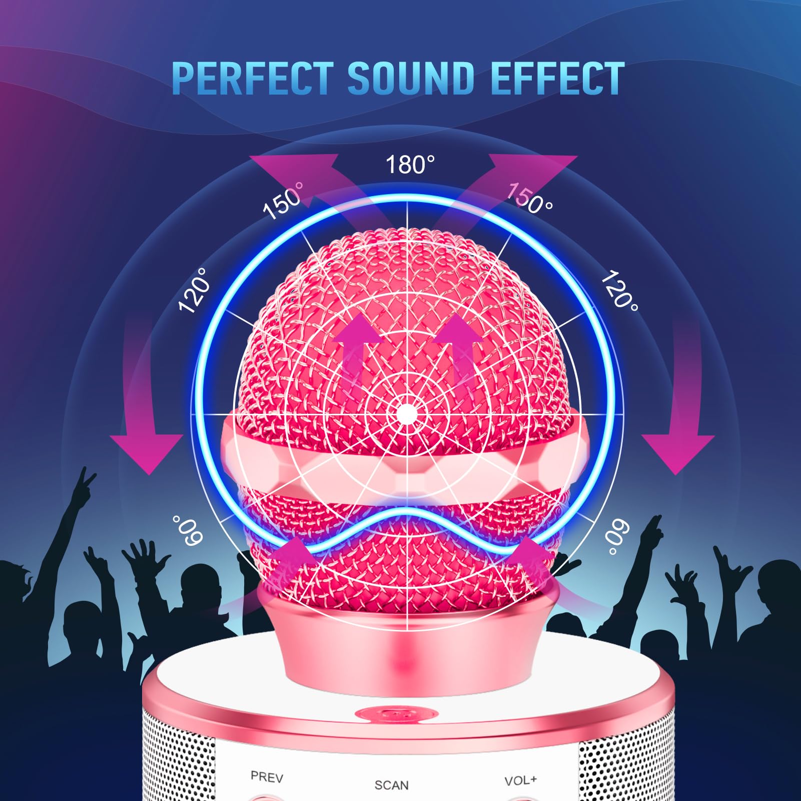 **GeschenPark Kids Wireless Bluetooth Karaoke Microphone Toy - Best Gift for Girls Age 3-12, Perfect for Birthday, Communion & Singing Fun at Home**