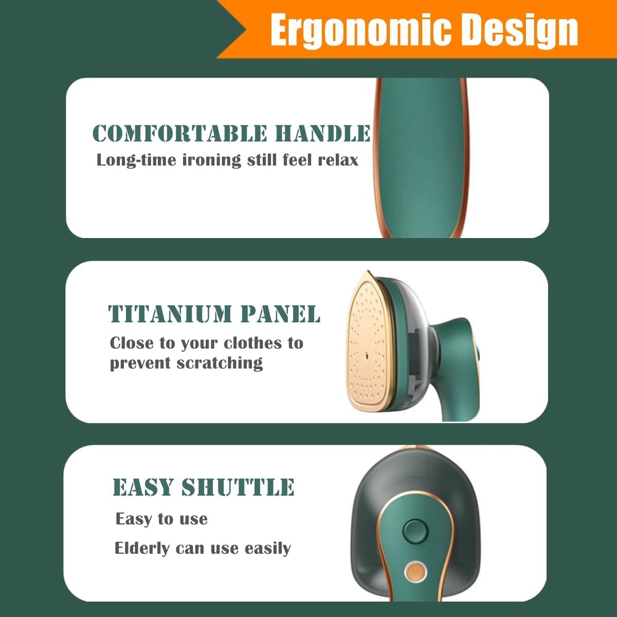 Professional Micro Steam Iron - Portable Mini Travel Iron for Clothes, Handheld Garment Steamer for Home & Travel | Perfect for Business Trips, Wrinkles Removal & Quick Outfit Refresh
