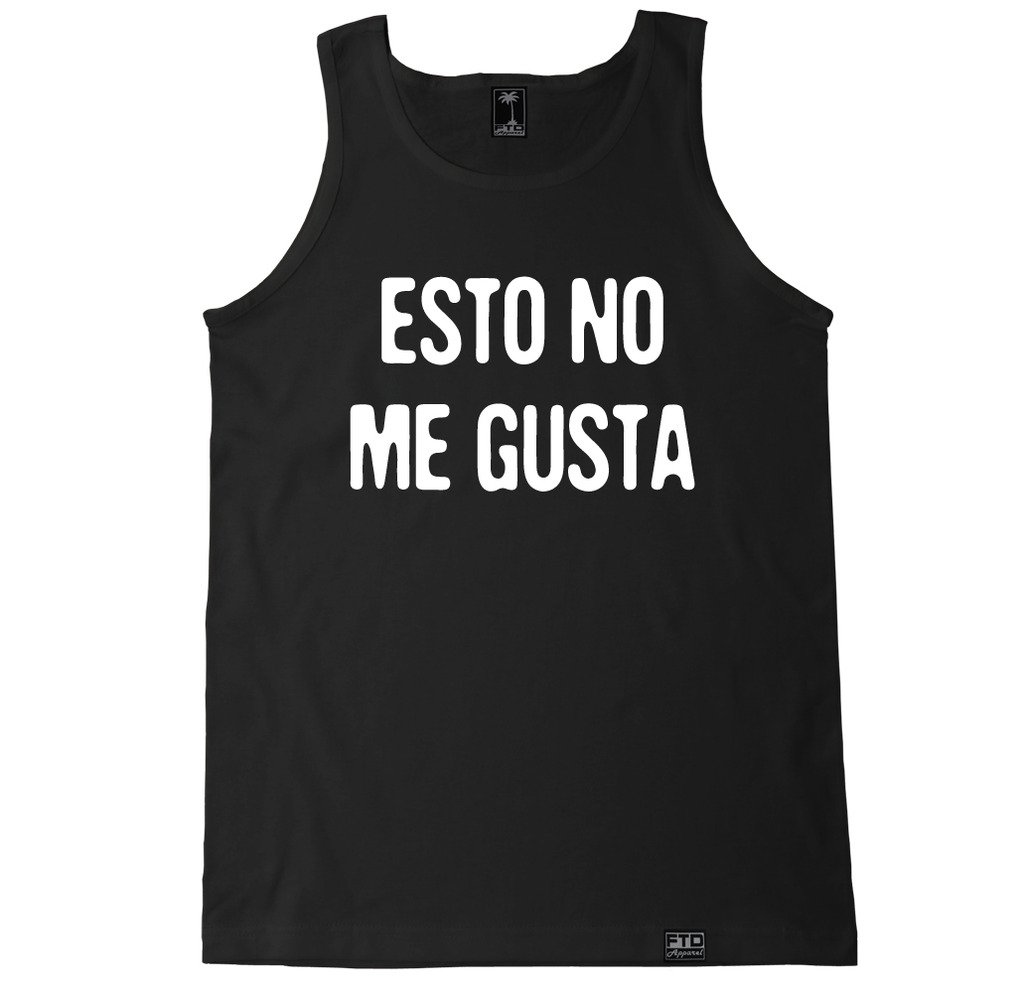 FTD Apparel Men's 'Esto No Me Gusta' Sleeveless Muscle Tank Top - Perfect for Gym Workouts, Summer Beachwear & Casual Street Style
