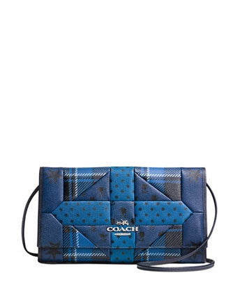Coach Downtown Patchwork Crossgrain Leather Clutch - Stylish Women's Handbag for Evening Parties, Date Nights & Special Occasions