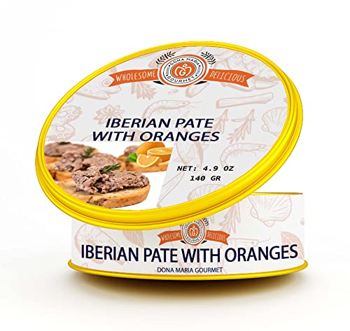 Iberian Pate with Orange - Gluten-Free Low Salt (2 Pack) | Perfect for Snacks & Charcuterie Boards