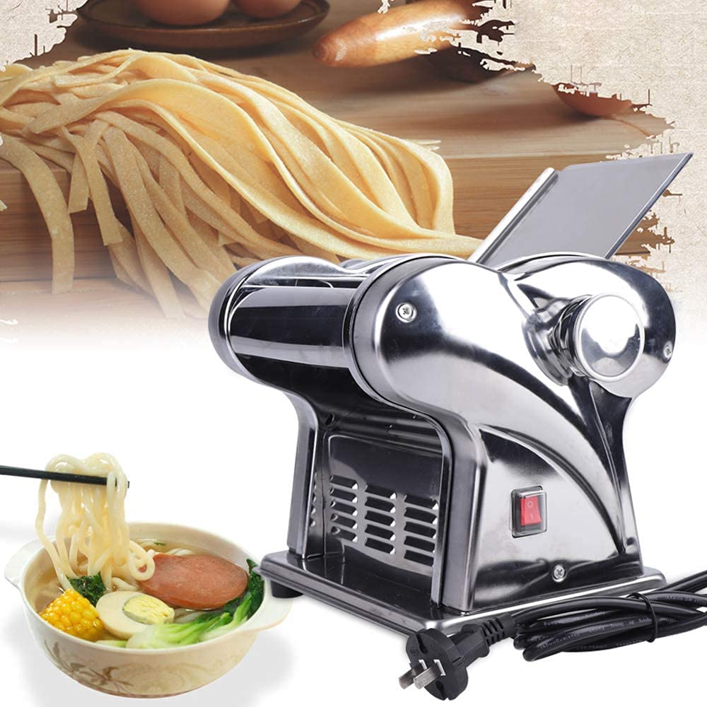 Premium Electric Pasta Maker Machine - 6-Gear Adjustable Thickness Stainless Steel Noodle Maker for Homemade Dough, Spaghetti, Fettuccine (1.5mm-4mm) - Perfect for Italian Cuisine, Family Dinners & Restaurant-Style Pasta at Home - 110V Kitchen Appliance