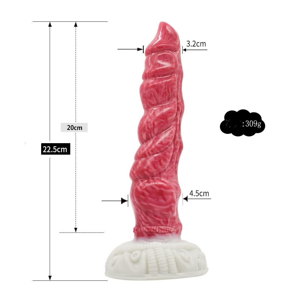 Premium Liquid Silicone Alien/Fido Dildo with Strong Suction Cup - Realistic Adult Sex Toy for Women & Men - Perfect for Solo Play, Couples Fun & BDSM Exploration