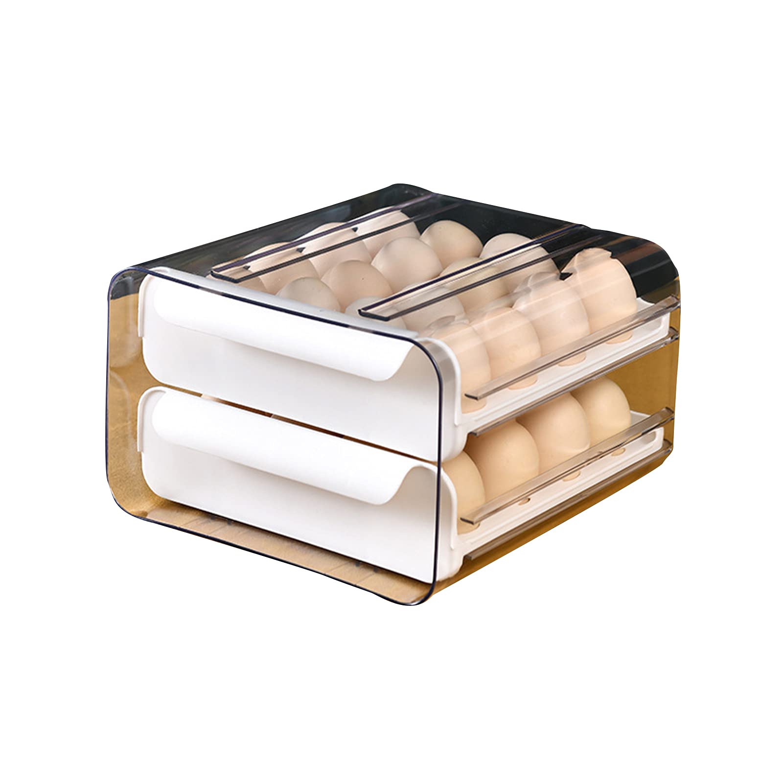 AMKYA 32-Grid Double Layer Egg Storage Box - Refrigerator Organizer for Fresh Eggs, Practical Kitchen & Farm Storage Solution - Perfect for Home, Restaurant, and Poultry Farm Use