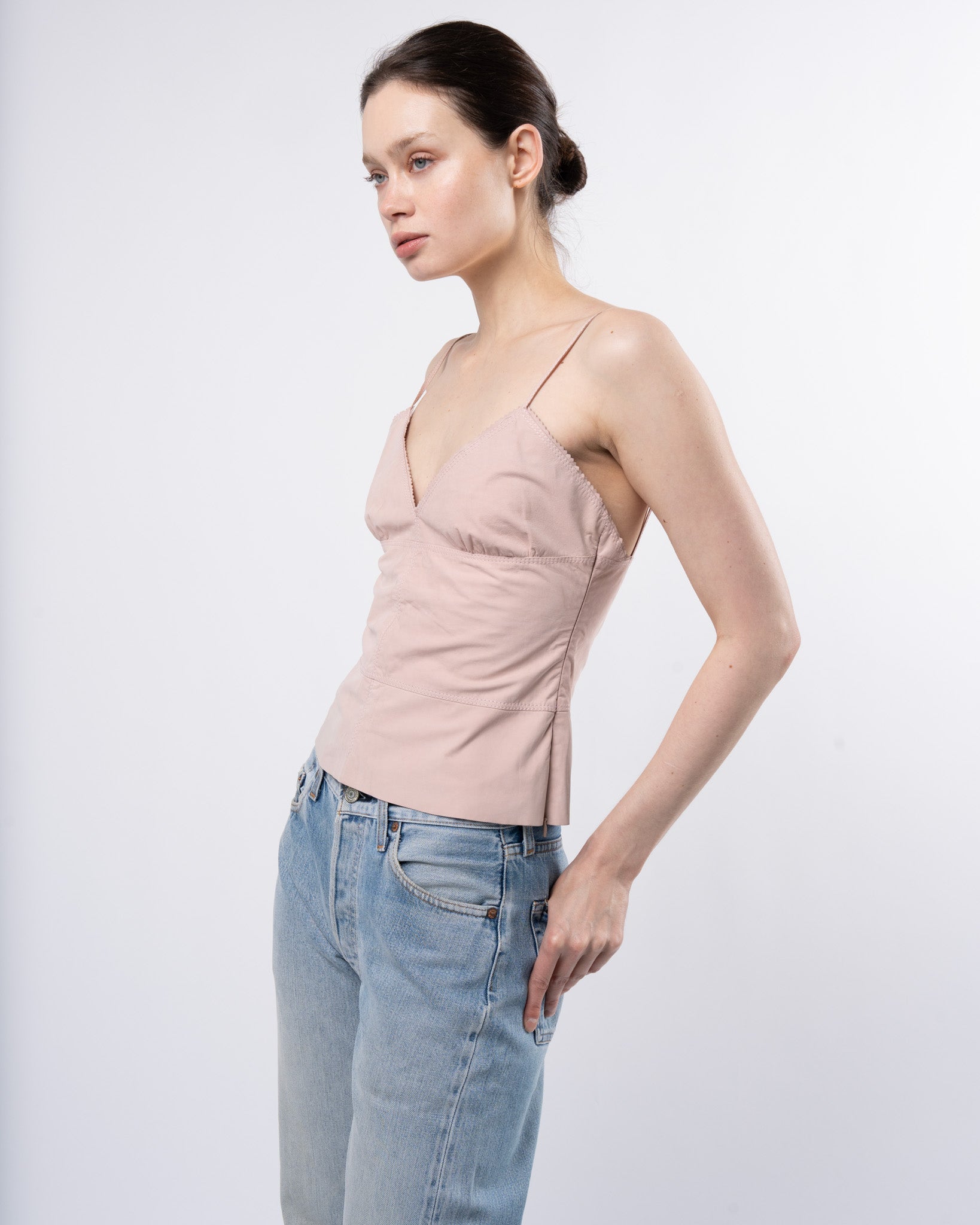 Prada 1990S Vintage Suede Top for Women | Classic 90s Fashion Blouse | Perfect for Casual Outfits, Retro Parties & Everyday Wear