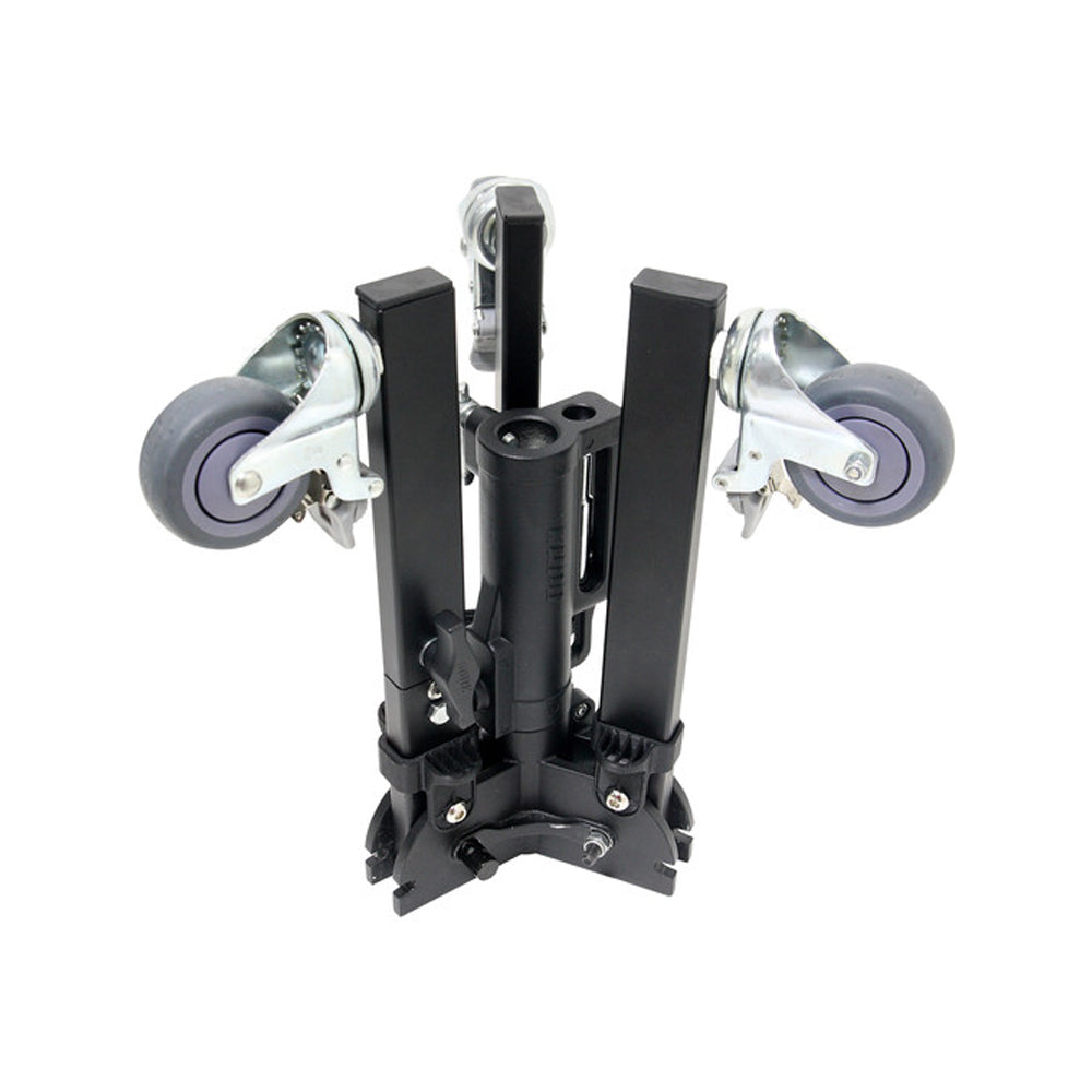KUPO 340 Black Low Profile Roller Stand Base - Heavy Duty Support for Woodworking, Metalworking, and DIY Projects - Perfect for Table Saws, Band Saws, and Workbench Support