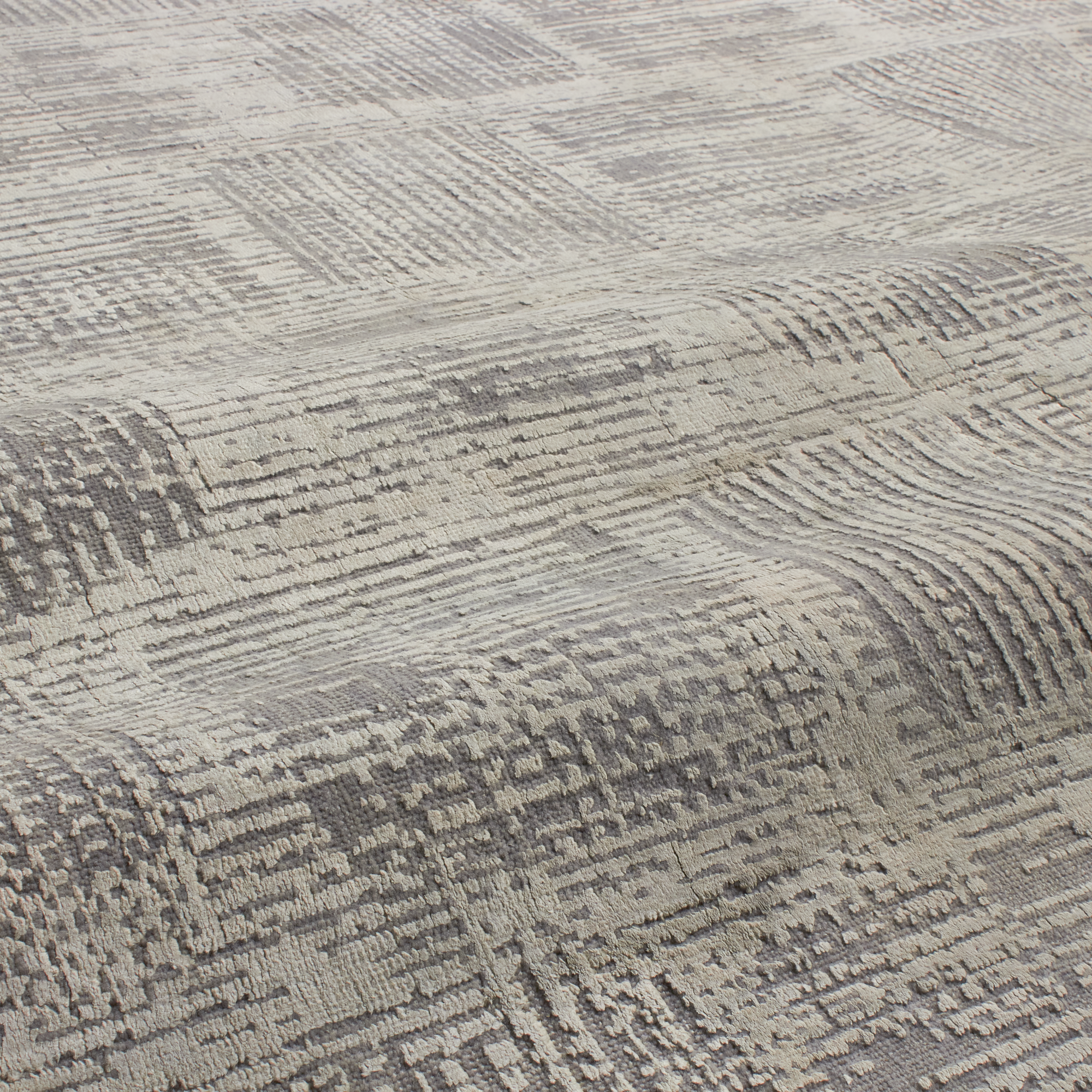 Ritom Grey/Ivory Area Rug - Soft Modern Abstract Design Non-Slip Living Room Carpet - Perfect for Bedroom, Dorm, Office & Home Decor