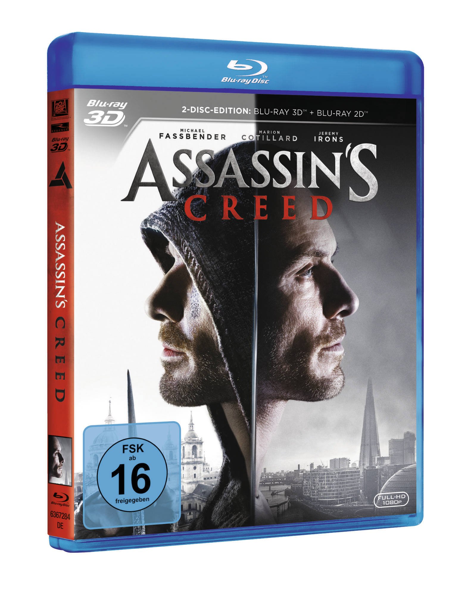 Assassin's Creed (2016) Blu-Ray 3D & 2D Edition - Region B Import from Germany | Action Adventure Movie for Home Theater & Gaming Fans