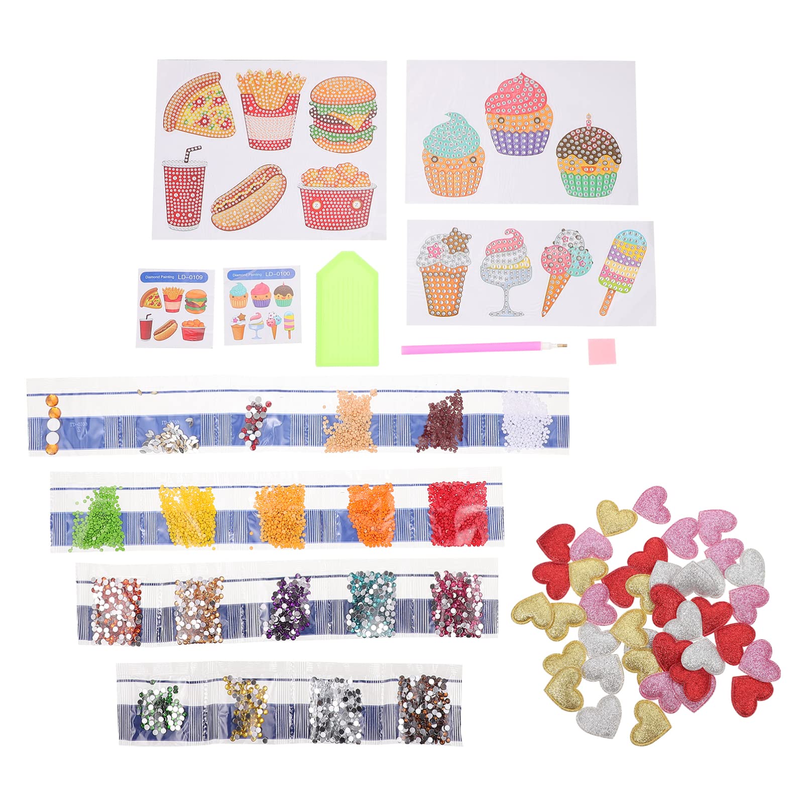 5D Diamond Refrigerator Magnets Set - DIY Decorative Fridge Stickers for Kids & Home, Mixed Colors | Perfect for Kitchen Decor, School Projects & Gift Giving