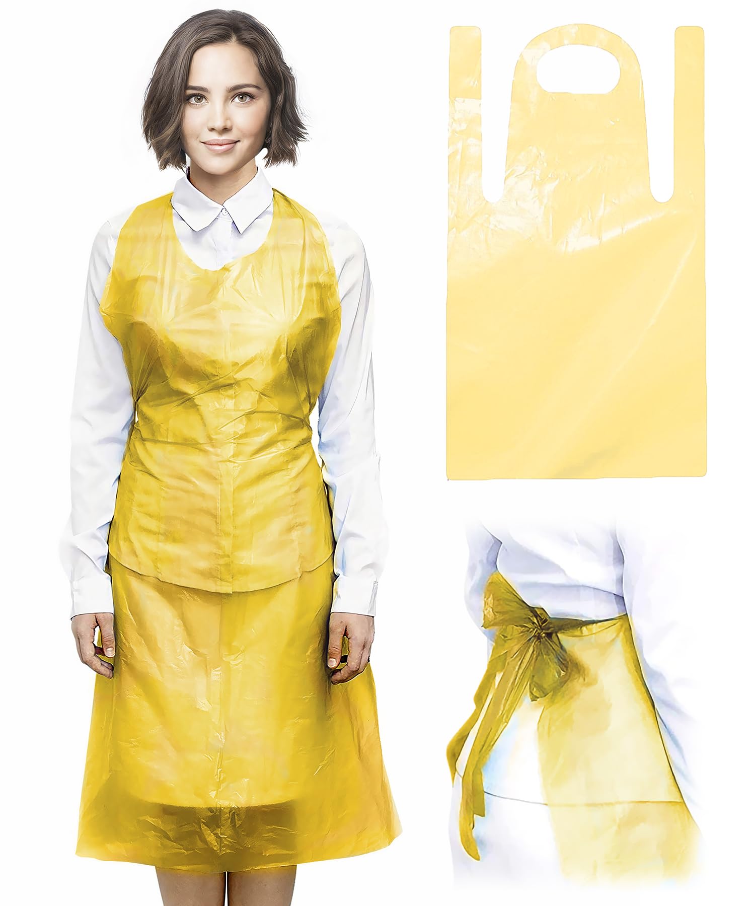 ABC PACK & SUPPLY Disposable Plastic Aprons for Adults - 28