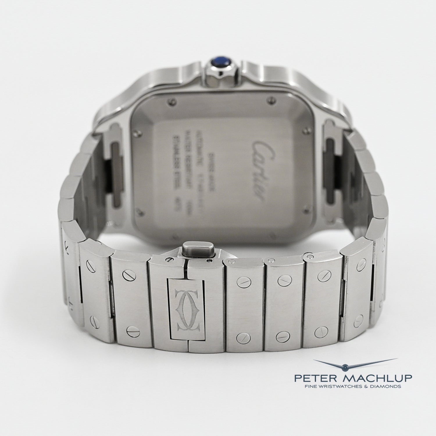 Cartier Santos LM Automatic Watch for Men - Luxury Stainless Steel Timepiece with Swiss Movement | Perfect for Business, Formal Events & Everyday Wear
