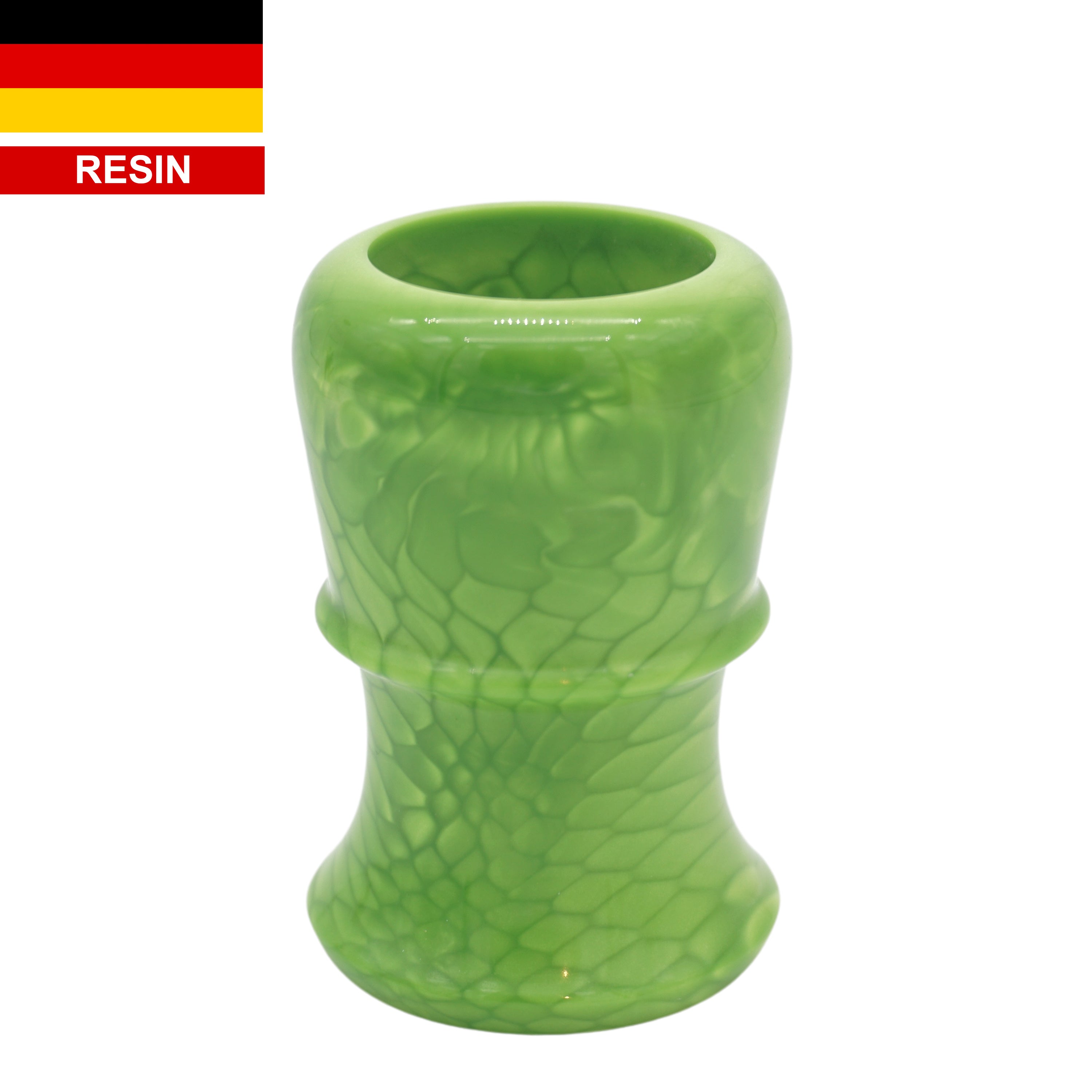 Premium Green Snakeskin Handmade Shaving Brush Handle - Fits 24mm & 26mm Knots - Perfect for Wet Shaving, Grooming Kits & Luxury Bathroom Essentials