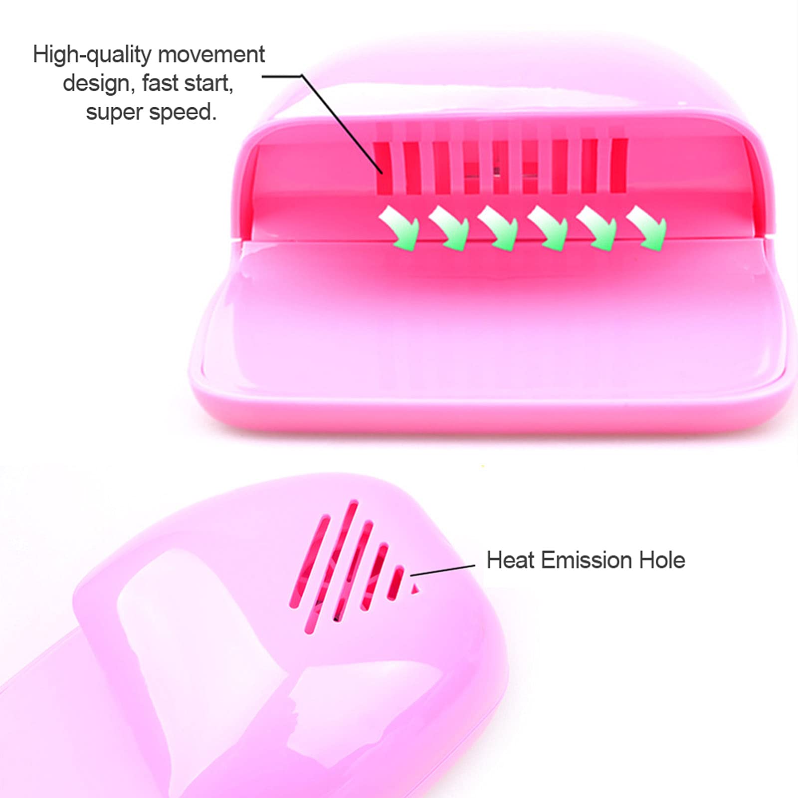 EXCLUZO Mini Portable Nail Polish Dryer Fan - Fast Drying Nail Art Blower for Gel & Acrylic Nails - Compact Travel Nail Cooler Tool for Home & Salon Use - Perfect for Manicures, Pedicures and DIY Nail Art