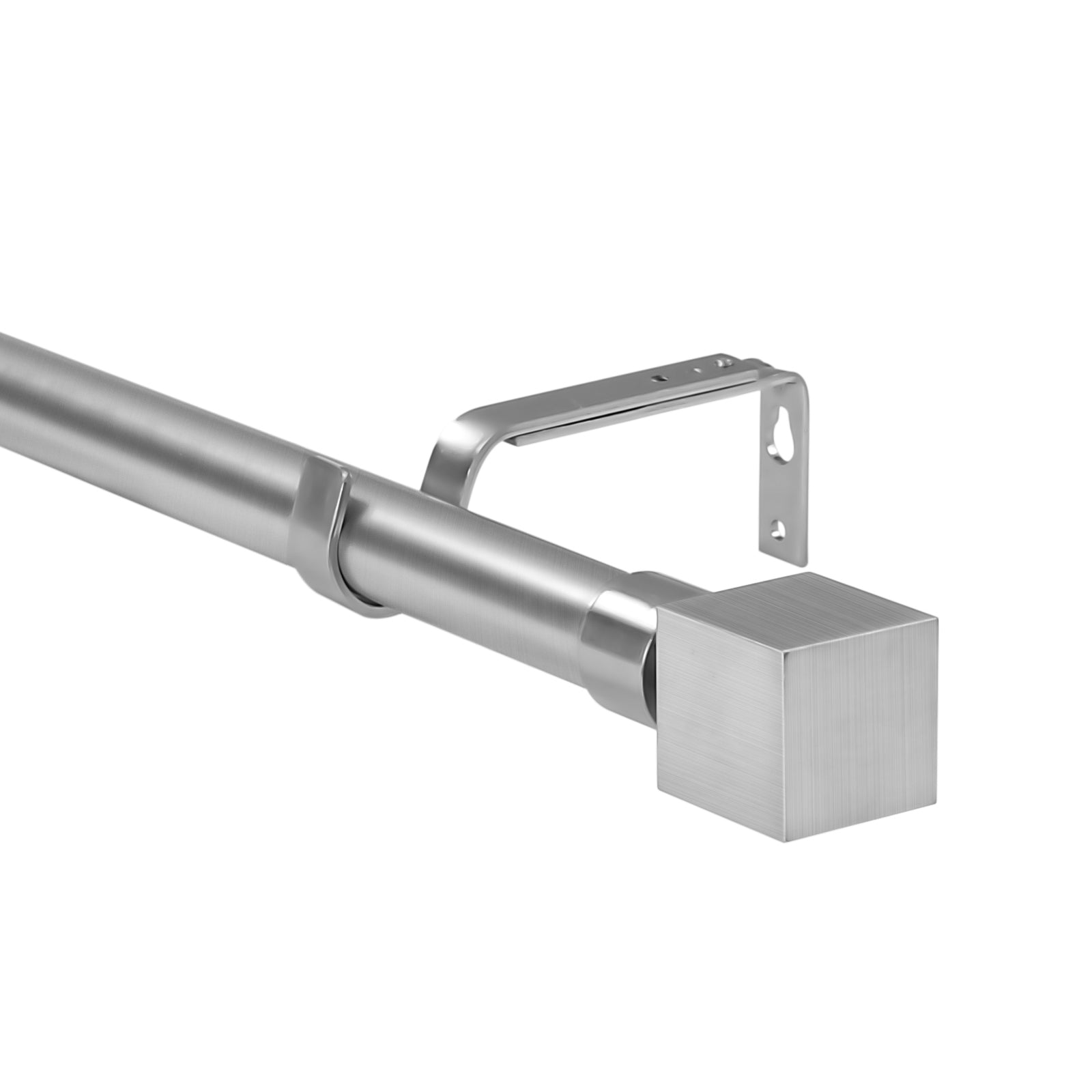 1 Inch Adjustable Single Drapery Curtain Rod - Wright Style for Windows, Living Room & Bedroom - Easy Installation & Custom Fit