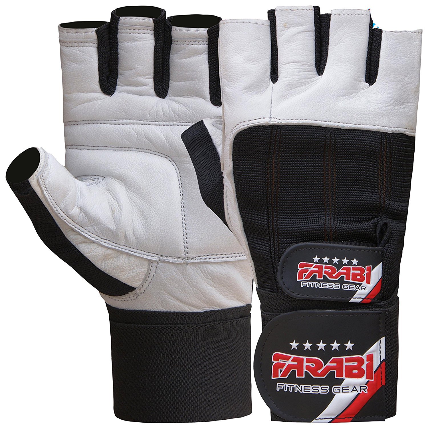 Farabi Weight Lifting Gloves for Men & Women - Leather Gym Gloves with Wrist Support for Weight Training, CrossFit, Powerlifting & Fitness Workouts - Perfect for Gym, Home Workout & Strength Training