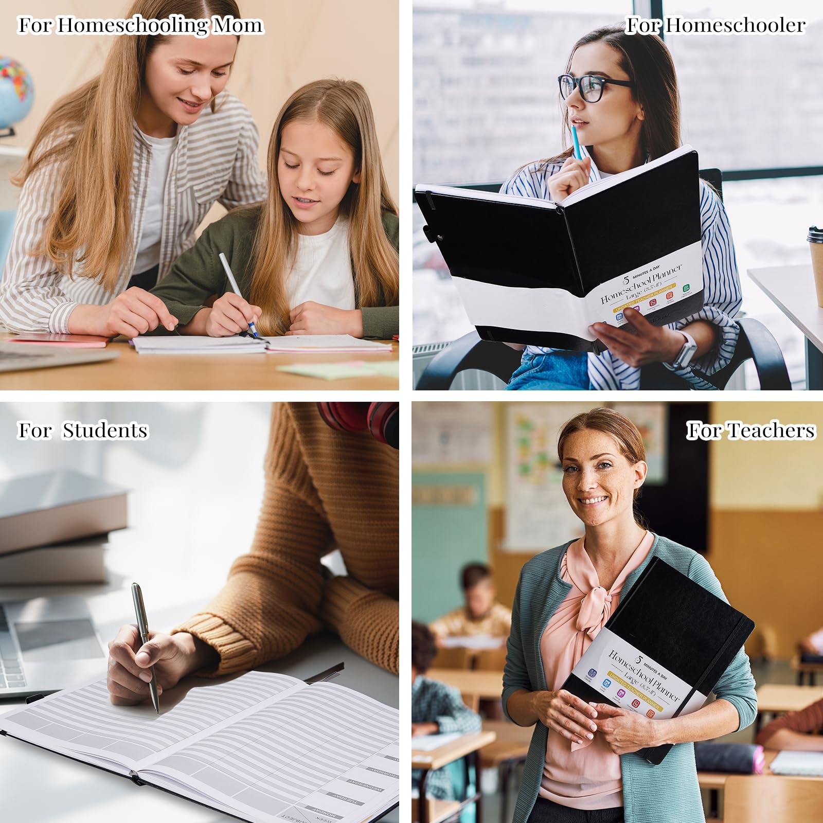 2025 Homeschool Planner - Undated Teacher & Student Lesson Plan Book | 8.5