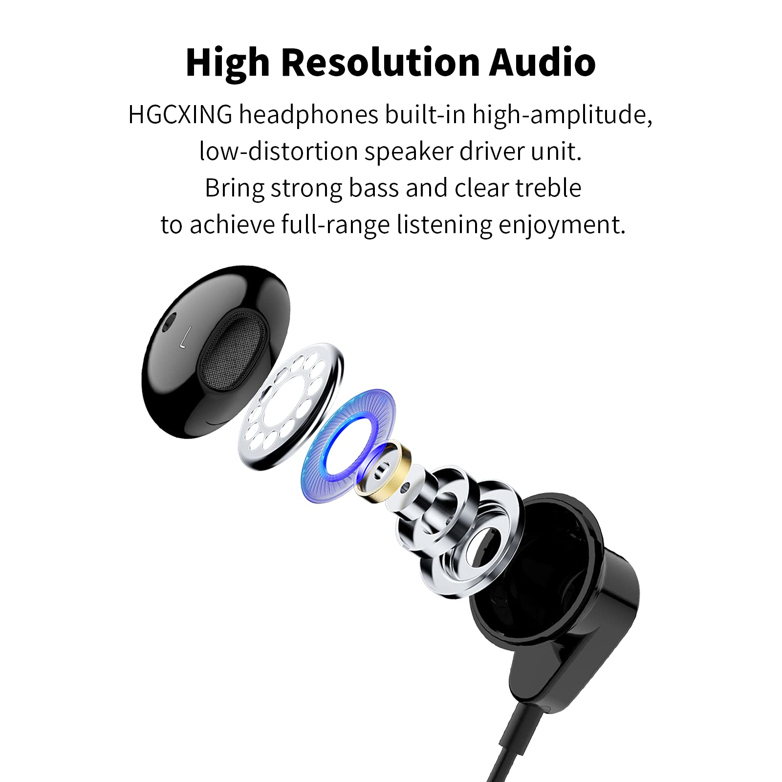 Premium USB-C Headphones with HiFi Stereo Sound - Noise Cancelling Earbuds for iPhone 16, Pixel 9, Samsung S25 Ultra & Galaxy S24 FE - In-Ear Computer Earphones with Built-in Mic for Laptop, Gaming & Work Calls