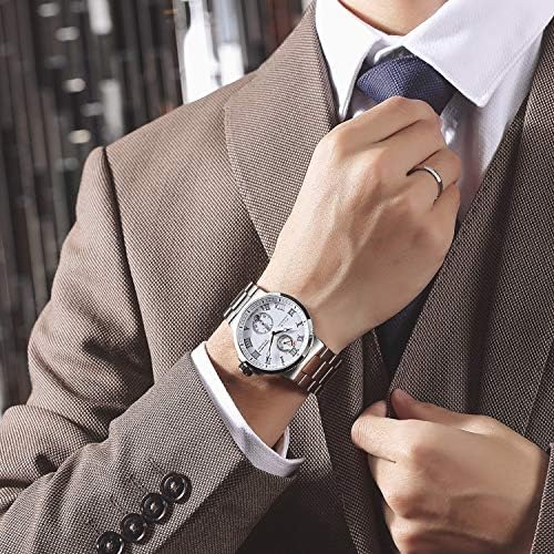 FEICE Men's Automatic Mechanical Watch - Waterproof Sapphire Crystal Analog Dress Watch for Men, Sport Swimming, Casual & Business Wear - FM1405 | Perfect for Daily Use, Office, Dating & Outdoor Activities