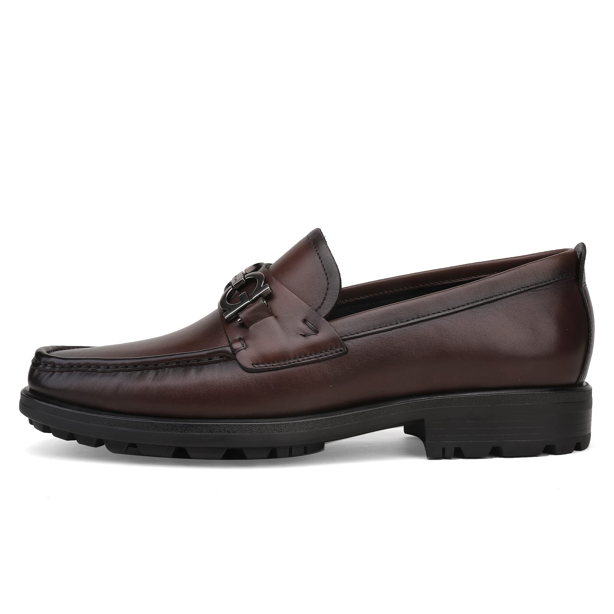 Premium Men's Handmade Leather Penny Loafers - Classic Slip-On Dress Shoes for Business & Casual Wear | Comfortable Coffee Brown Loafers for Office, Wedding & Daily Outfits