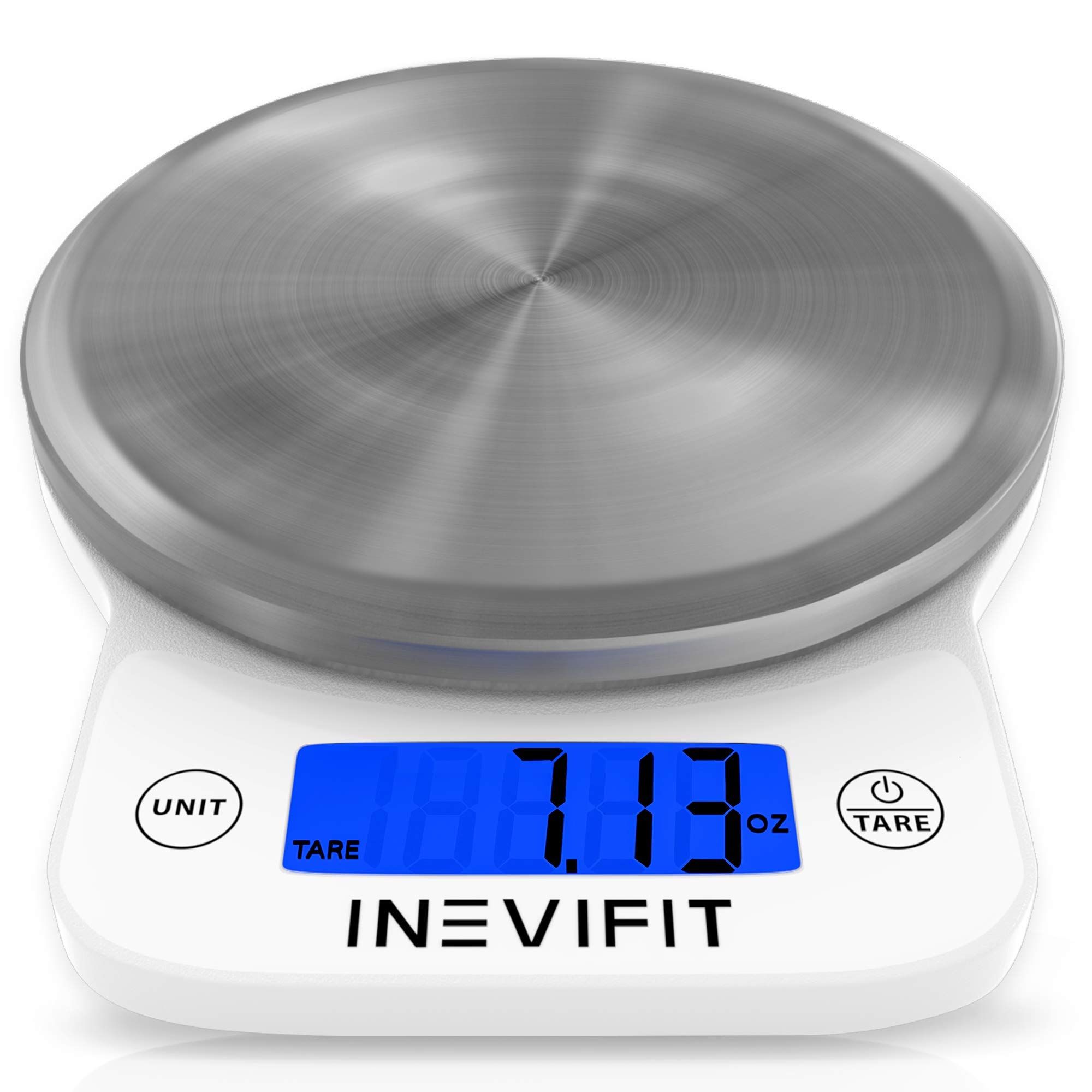 Inevifit Smart Body Fat Scale & Digital Food Scale Bundle - Bluetooth BMI Weight Scale with Body Composition Analyzer & Precision Kitchen Scale for Nutrition Tracking - Ideal for Home Gym & Meal Prep (Batteries Included)