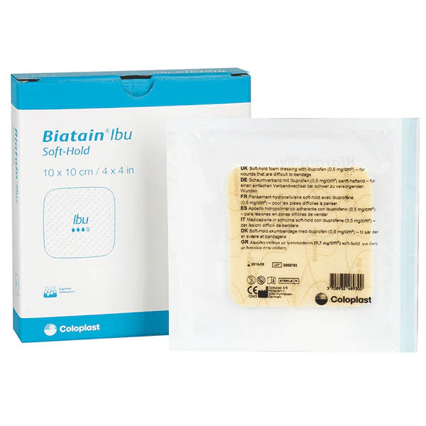 Biatain Ibu Soft Hold Wound Dressing - Advanced Absorbent Foam for Pressure Ulcers & Chronic Wounds | Medical-Grade Wound Care for Home & Clinical Use