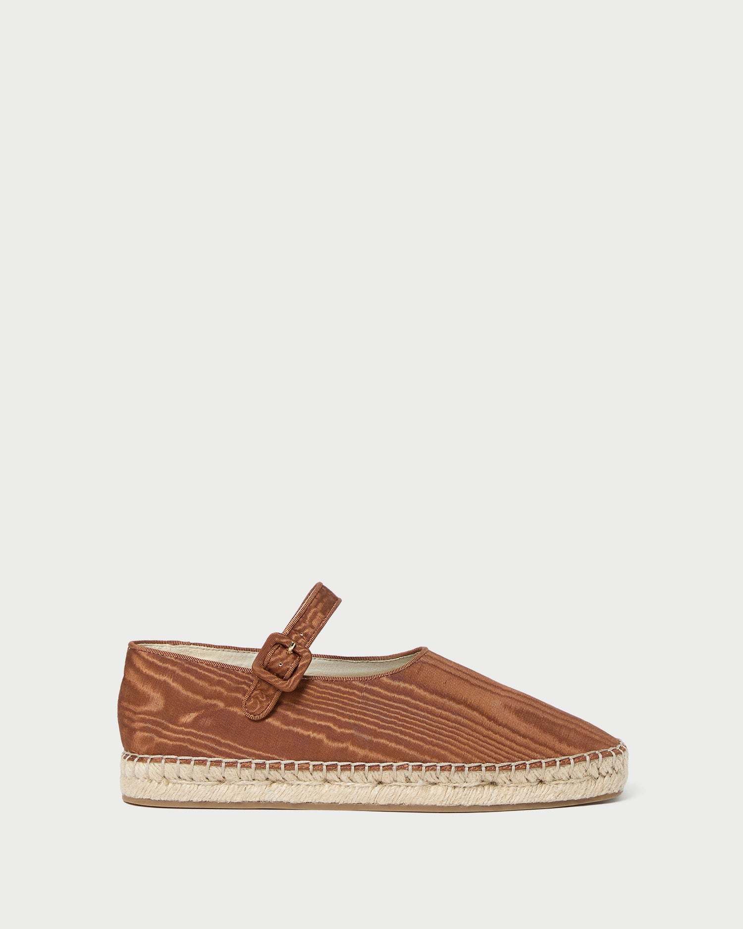 Clover Nutmeg Moiré Espadrille Shoes - Comfortable & Stylish Women's Casual Flats for Summer, Beach & Vacation Wear