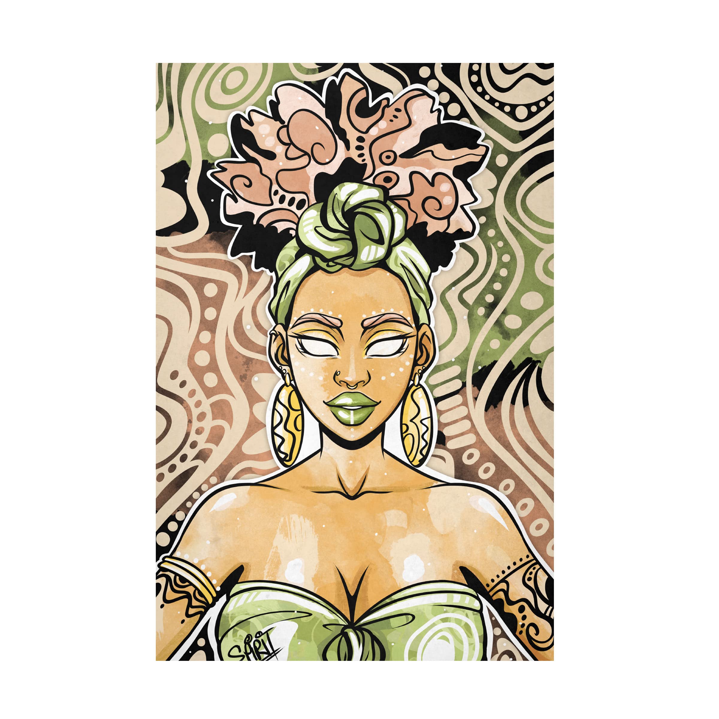Justin Copeland 'Nailah' Canvas Wall Art Print - Modern African American Home Decor for Living Room, Bedroom & Office | Trademark Fine Art Collection