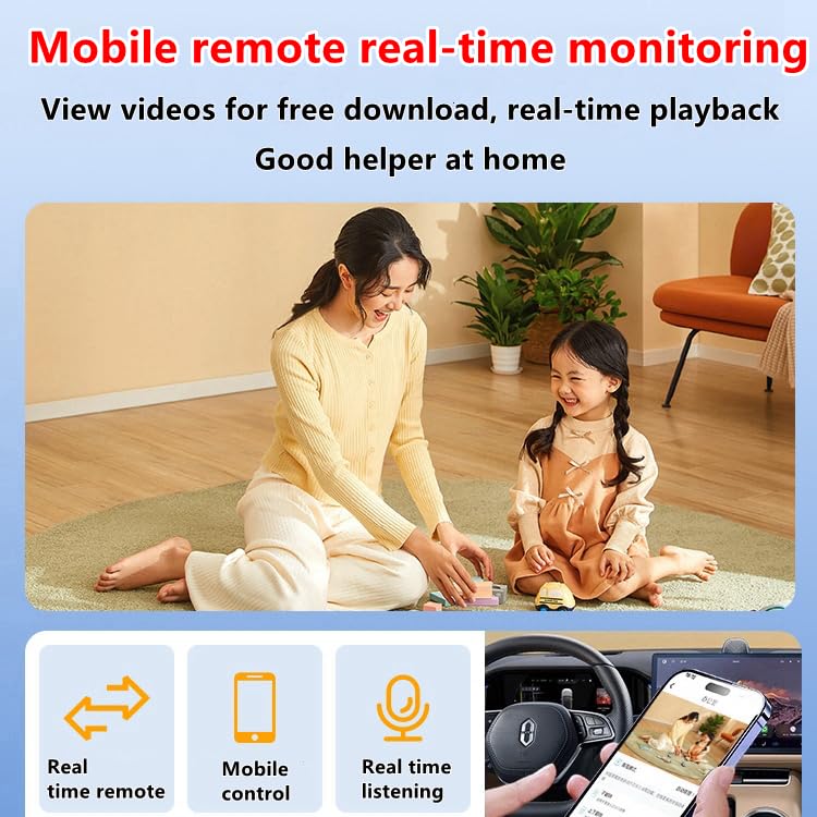 1080P Wireless WiFi Security Camera Indoor Outdoor - Smart Home Surveillance with Mobile App for Baby, House, Office & Car - No WiFi Needed for Remote Monitoring