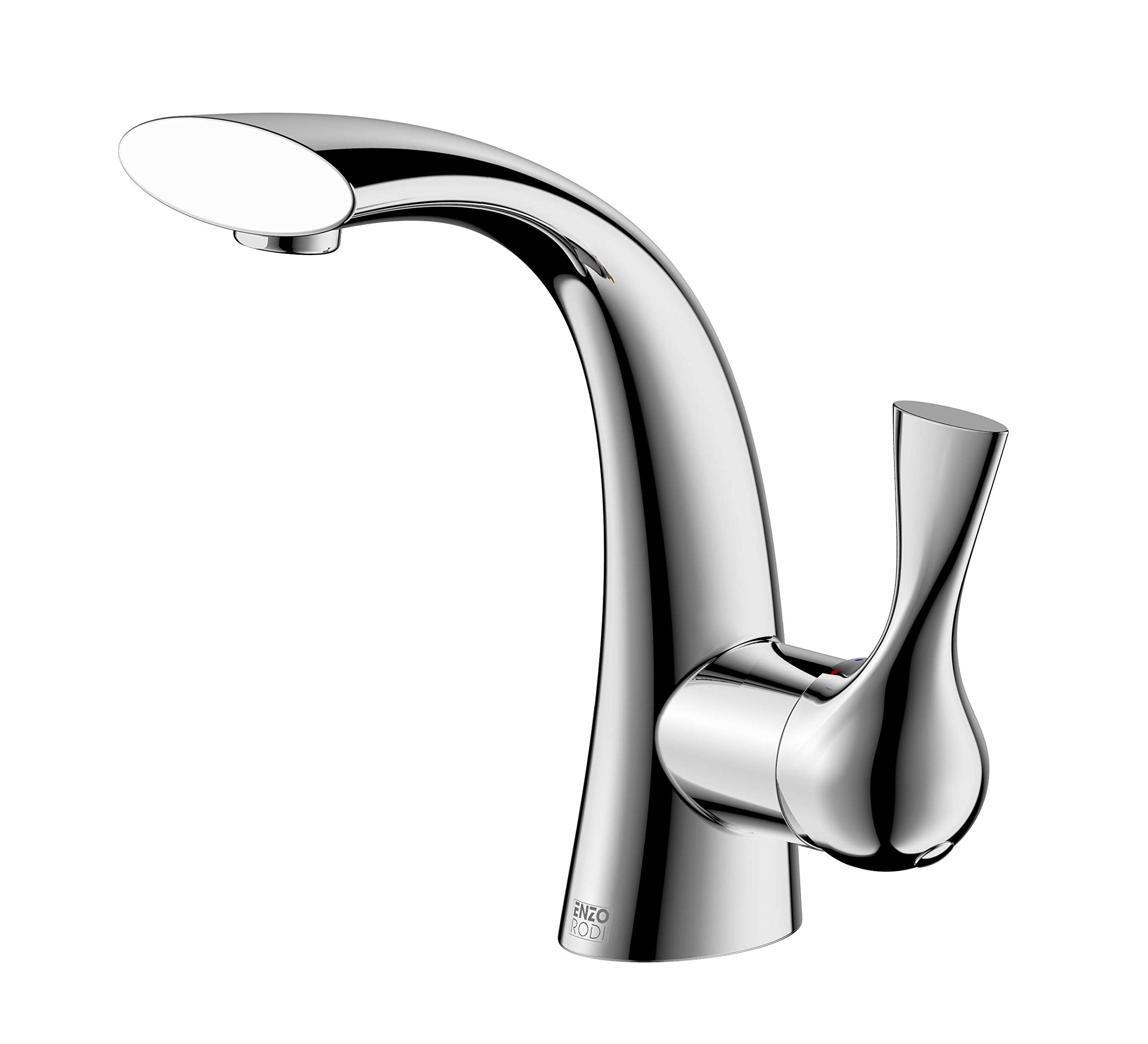Polished Chrome Single-Handle 4-Inch Centerset Bathroom Faucet - Modern One Hole Lavatory Sink Faucet for Bathroom Vanity & Powder Room Upgrade