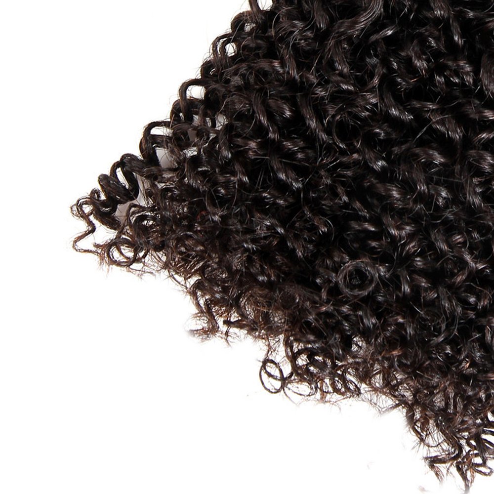 ISEE Hair 9A Grade Mongolian Kinky Curly Virgin Human Hair Weave Extensions - 100% Human Hair Wefts (14/16/18 Inch) for Natural Black Women Hairstyles | Perfect for Protective Styles, Braids, Twist Outs & Everyday Wear