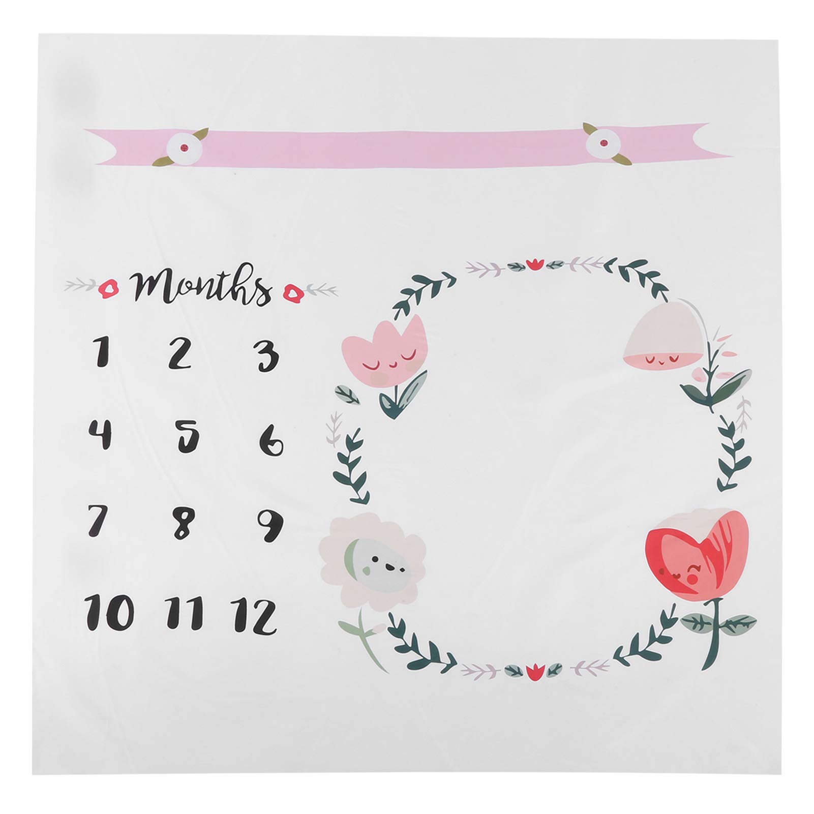 Baby Monthly Milestone Blanket - Floral First Year Growth Chart for Girls & Boys | Soft Photo Background Blanket for Newborn Photography, Monthly Milestone Pictures, Baby Shower Gift & Nursery Decor