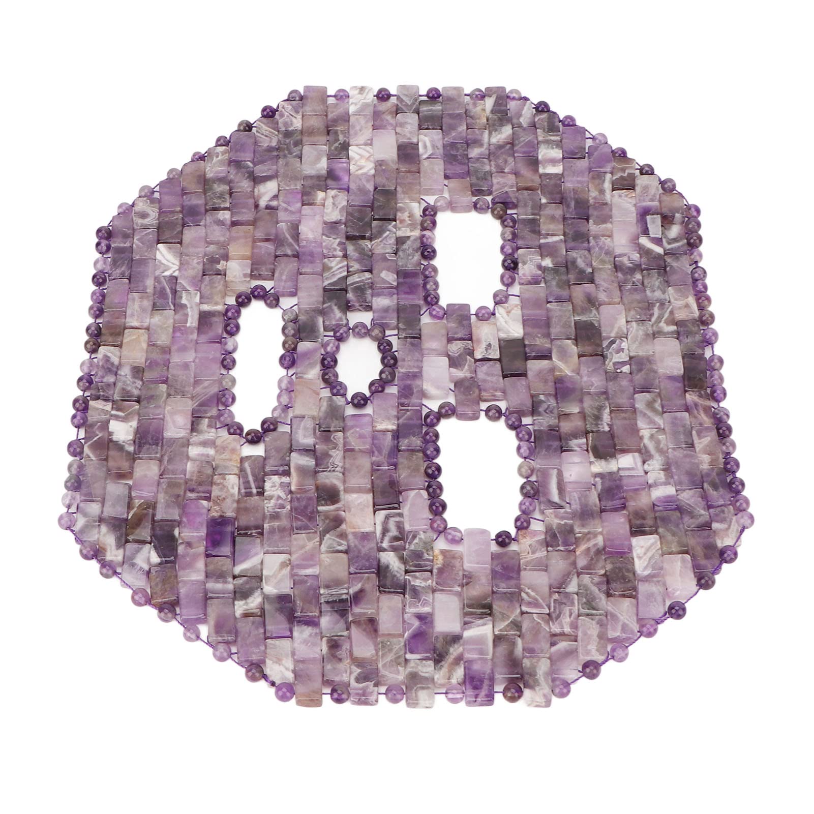 Amethyst Jade Facial Mask - Natural Stone Face Massager for Spa, Sleep & Dark Circle Relief | Relaxing Skincare & Beauty Treatment for Home & Travel