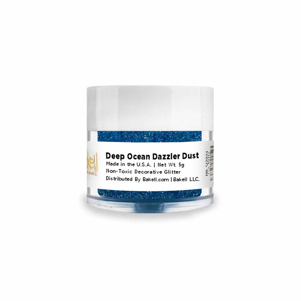 Deep Ocean Dazzler Dust® - 5 Gram Jar of Glitter Powder for Nail Art, Body Makeup, DIY Crafts & Resin Projects - Perfect for Mermaid & Ocean-Themed Designs
