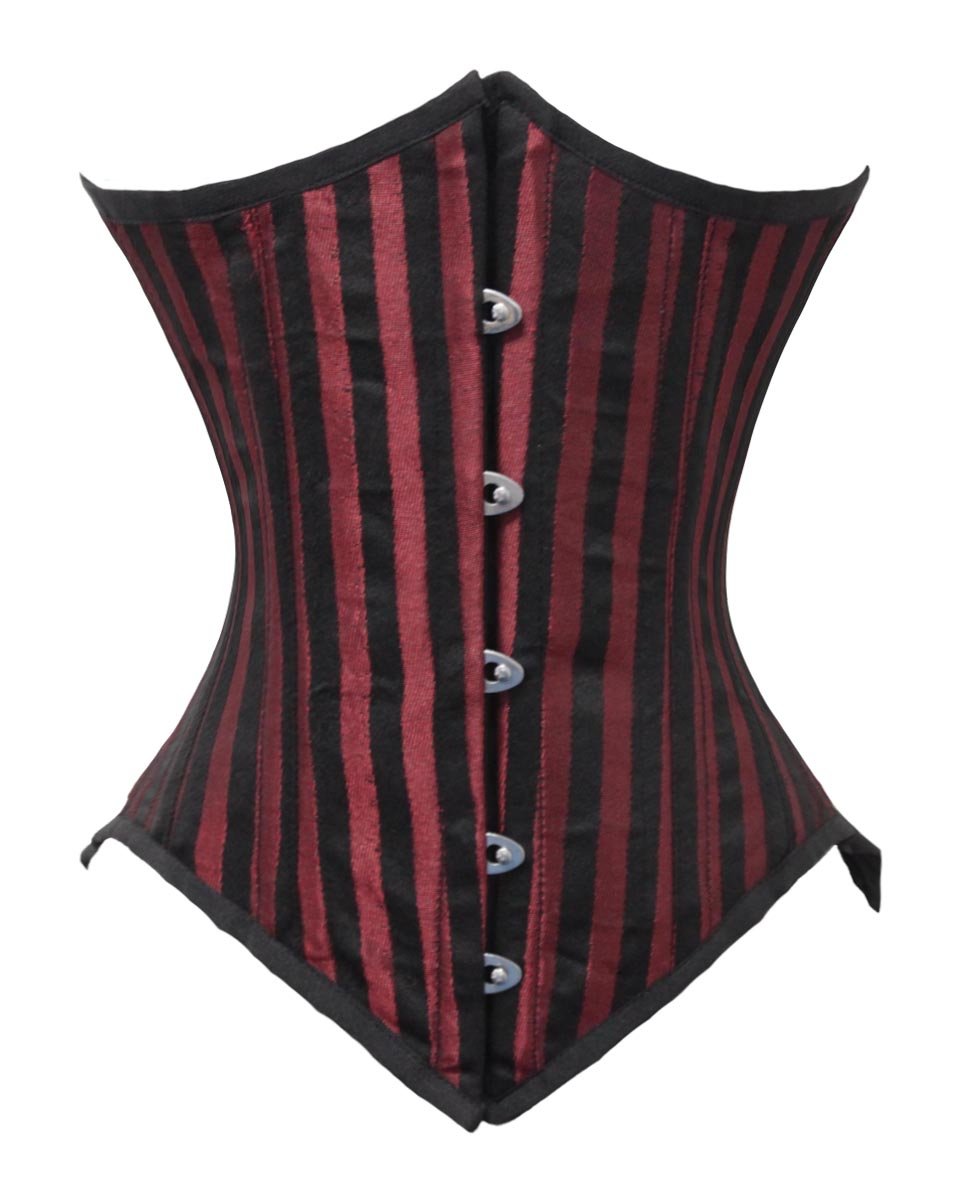 LuvSecret Lingerie Heavy Duty 26 Double Steel Boned Waist Training Corset - Underbust Brocade #8033-STR for Women's Shapewear, Waist Cincher & Vintage Fashion Outfits