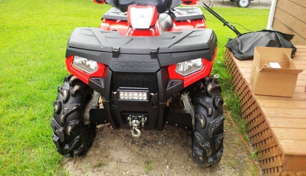 36W 8 LED Light Bar with Universal Handlebar Mount Bracket for ATV UTV Dirt Bike - Off-Road Lighting for Night Riding, Hunting & Trail Adventures