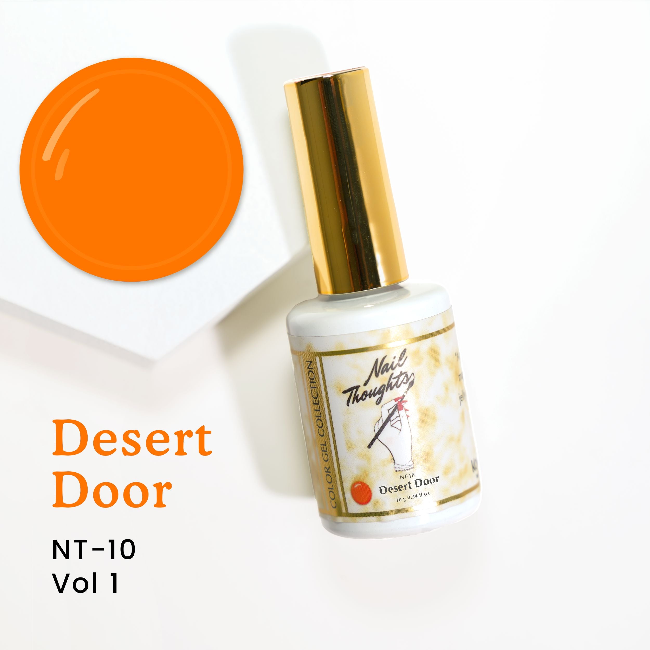 Nail Thoughts NT 10 Desert Door Gel Polish - Long Lasting Nail Lacquer for Salon & Home Manicures - Perfect for Fall & Winter Nail Art Designs