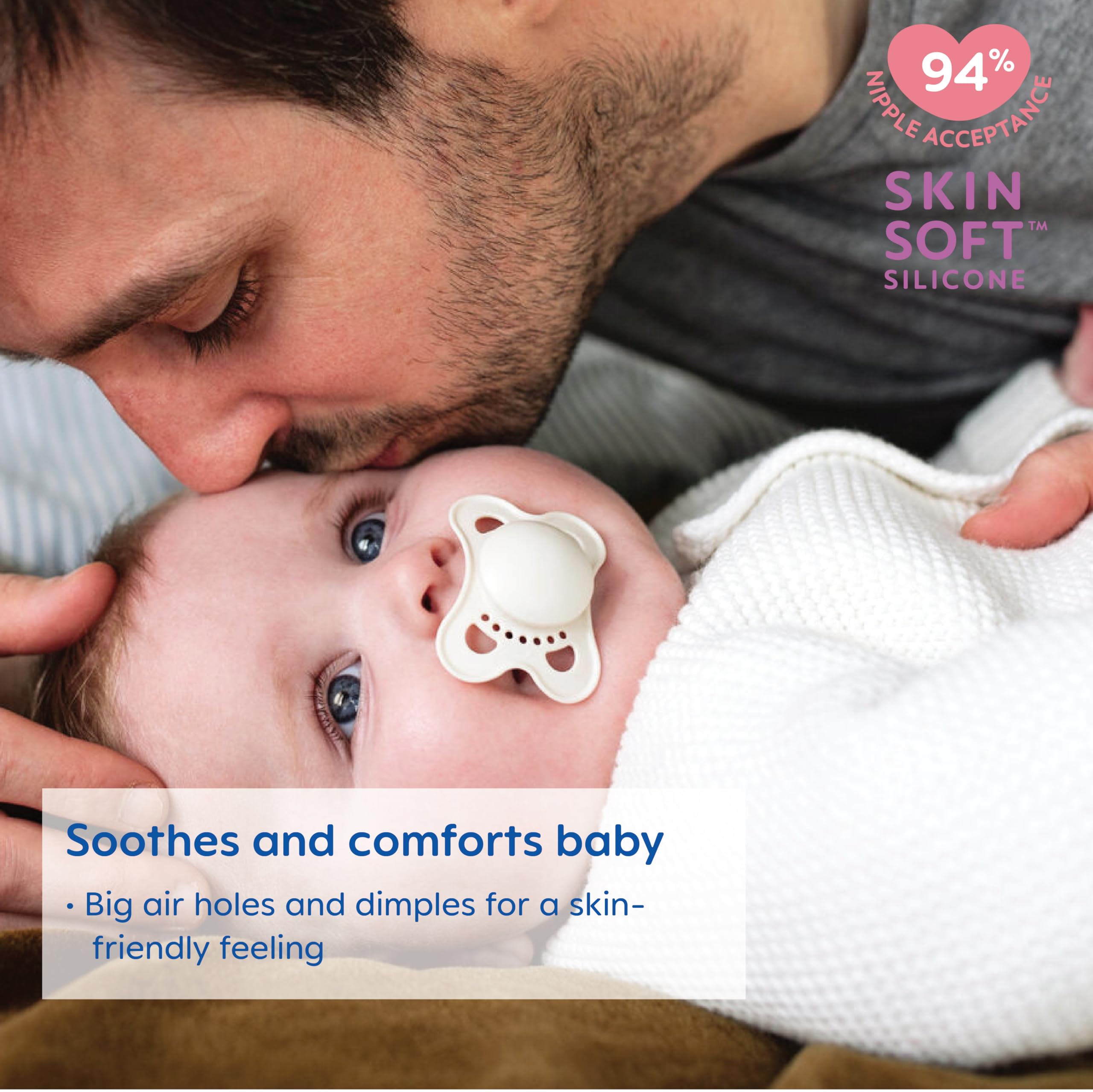 MAM Original Matte Baby Pacifiers for Newborns 0-6 Months - BPA-Free Silicone Soothers, 2-Pack with Sterilizing Case - Pediatrician Recommended, Easy to Clean - Perfect for Daycare, Travel & Sleep Comfort