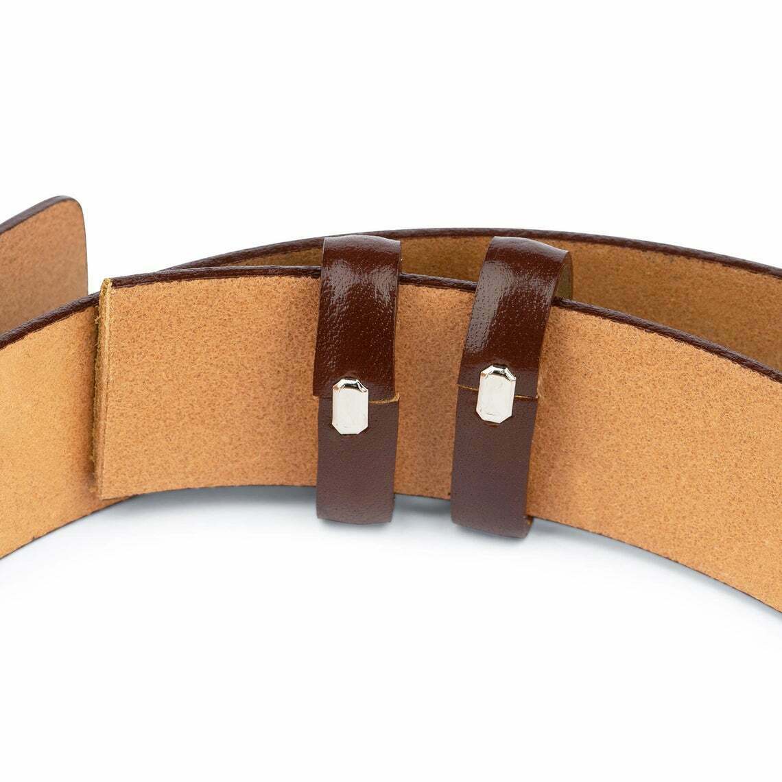 Premium Cognac Leather Belt Replacement Strap for Montblanc Buckle - 35mm Genuine Leather Men's Dress Belt - Perfect for Business Attire, Formal Events & Office Wear
