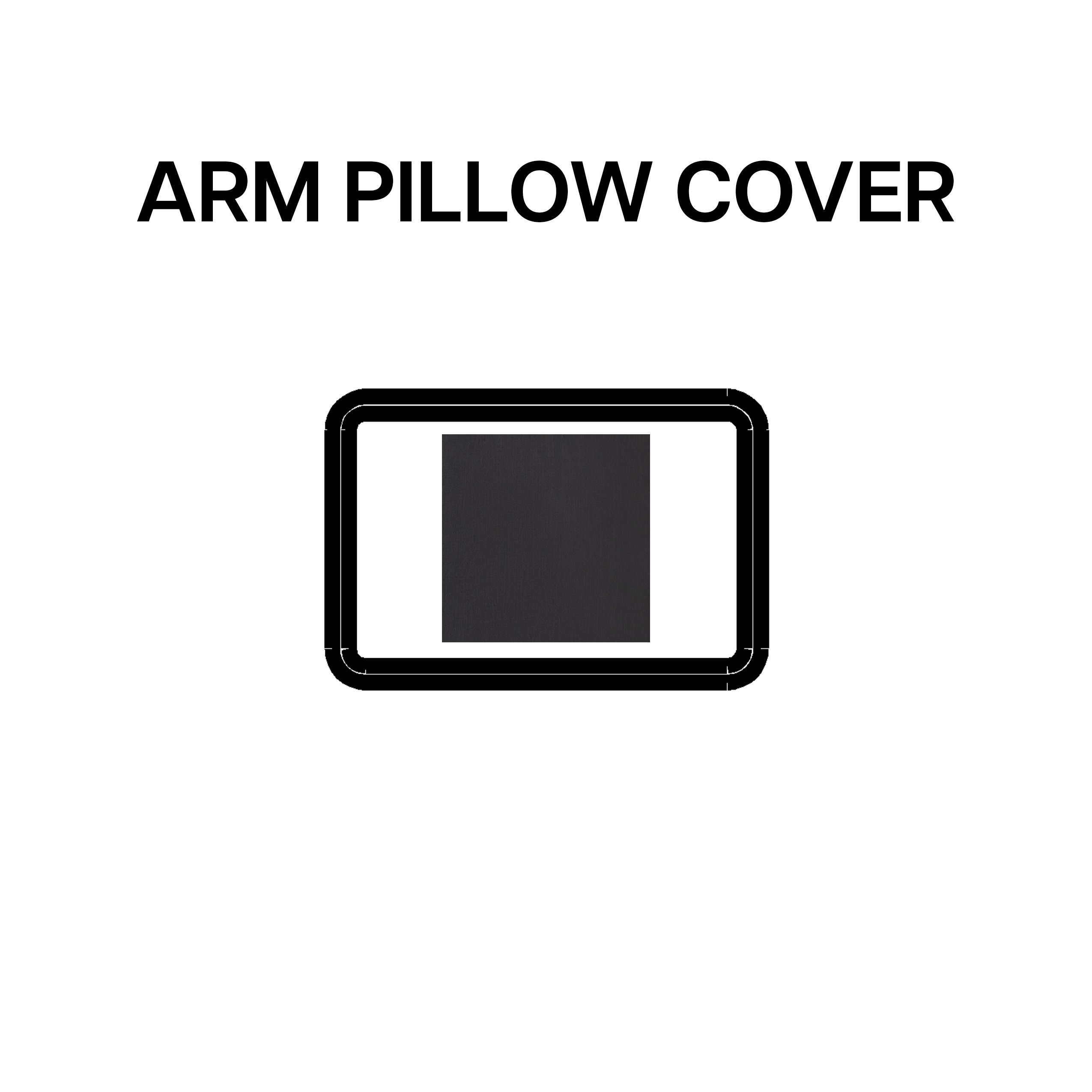 Arm Pillow Cover - Obsidian BP 639 57 - Soft & Comfortable Pillowcase for Home, Office, or Travel - Perfect for Neck Support and Relaxation