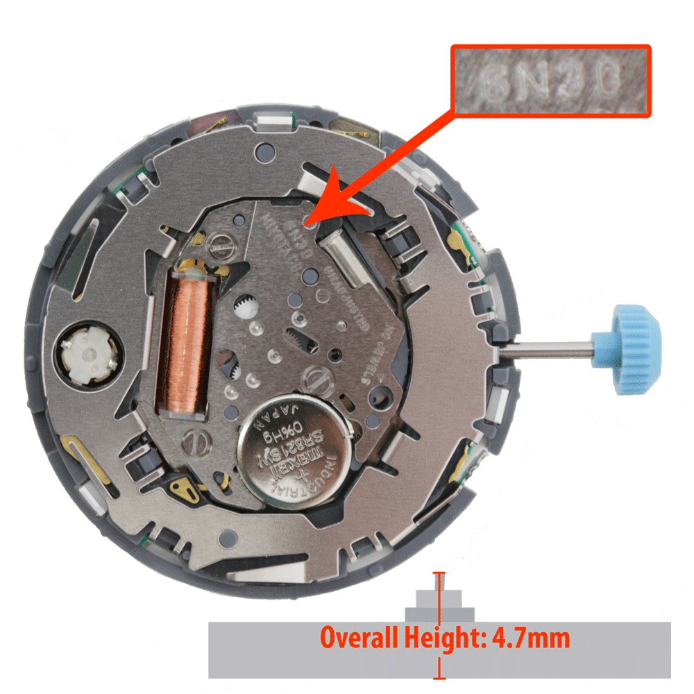 Premium Miyota 6N30 Japanese Quartz Movement - High Accuracy Watch Mechanism for Men & Women - Ideal for Dress Watches, Business Attire & Formal Occasions