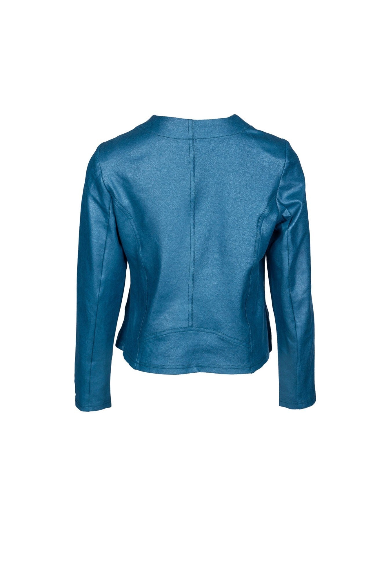 Stylish Faux Leather Jacket for Women - LAGOON Color | Trendy Outerwear for Fall & Winter | Perfect for Casual Outings & Night Events