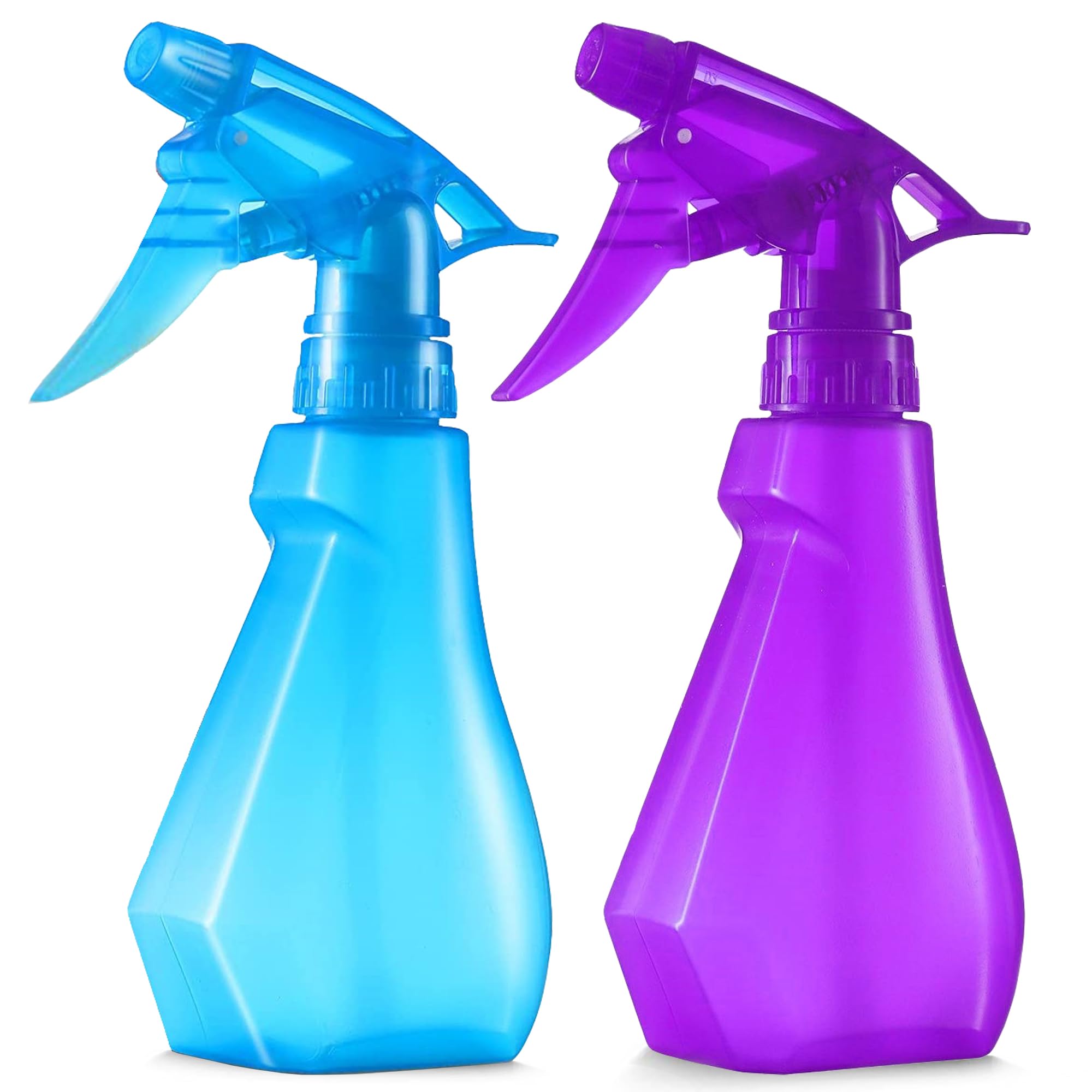 DilaBee 8oz Plastic Spray Bottles (2 Pack) - BPA Free Water Spray Bottle for Hair, Gardening, Grilling, Cleaning & Pet Training - Empty Refillable Spray Bottles for Home, Salon & Outdoor Use (Blue-Purple)