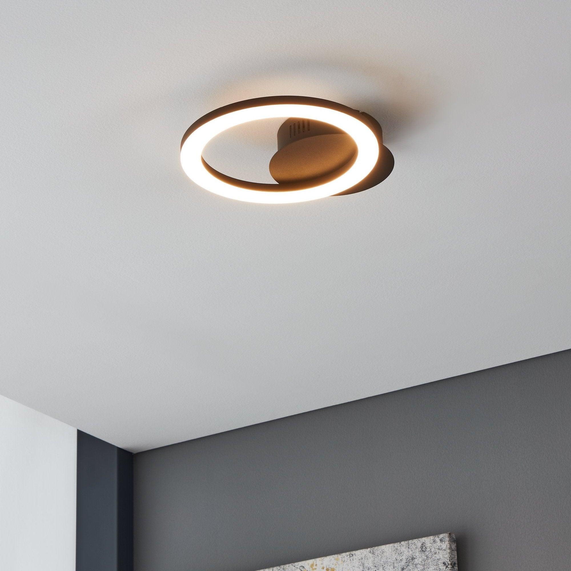 Eglo Connect Parrapos Z Smart LED Black Wall Light - Modern Smart Home Lighting for Living Room, Bedroom & Outdoor Spaces