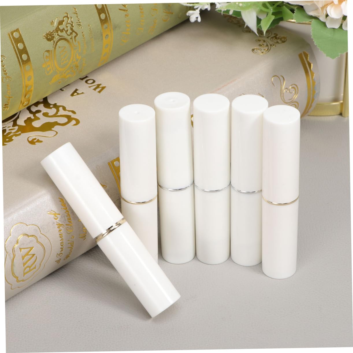 6pcs Empty Purple Lip Balm Tubes with Lids - DIY Lipstick Containers & Storage for Vanity Pouch, Sunglasses Display Stand - Perfect for Travel, Makeup Organizer, and Cosmetic Display