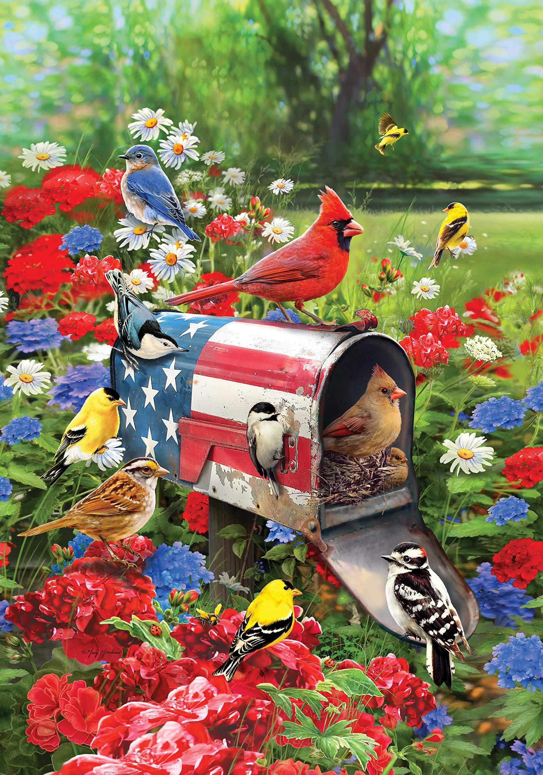 American Songbirds Mailbox Garden Flag - Decorative Outdoor Welcome Sign for Yard, Porch & Garden Decor - Perfect for Spring & Summer Seasons