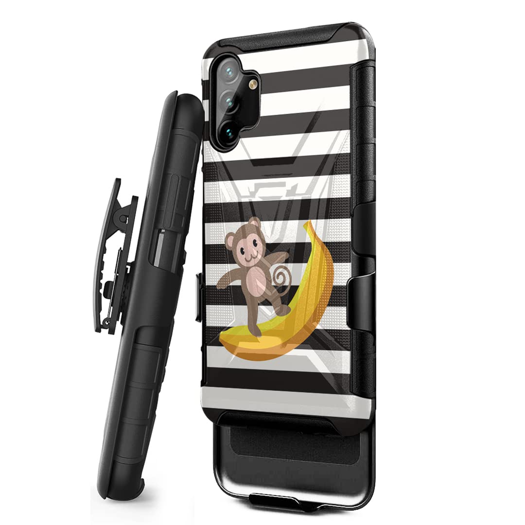 Shockproof Rugged Case for Samsung Galaxy A13 5G with Kickstand & Belt Clip - Perfect for Outdoor & Work Use