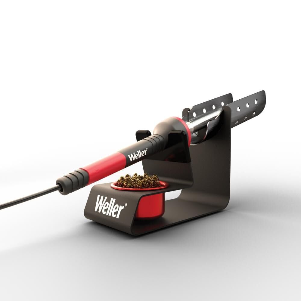 Weller WLACCH1 Soldering Iron Stand with Brass Tip Cleaner - Heat Resistant & Stable Base for Electronics Repair, DIY Projects, and Hobbyists